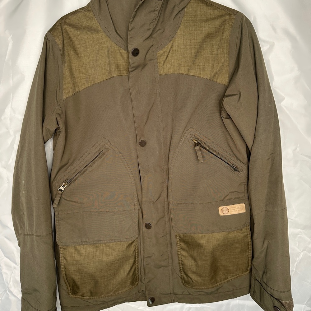 Burton Two-Tone Military Jacket in Olive and Khaki